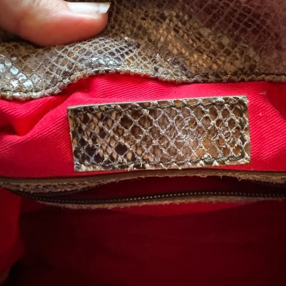 DOONEY AND BOURKE Vintage Y2K Snakeskin Hobo Bag